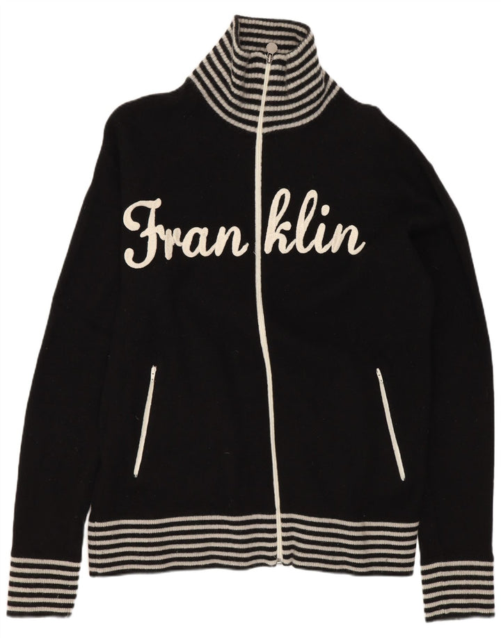Мужской кардиган с рисунком Franklin & Marshall, шерстяной свитер в большую черную полоску