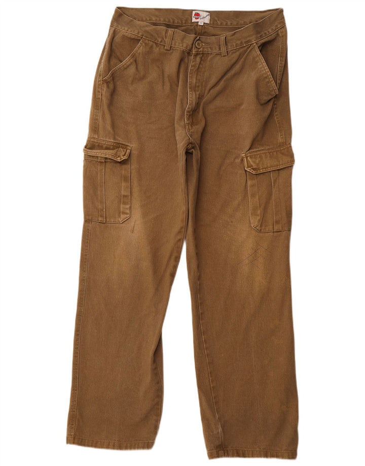 ВИНТАЖНЫЕ мужские прямые брюки карго EU 52 XL W36 L30 хаки, хлопок