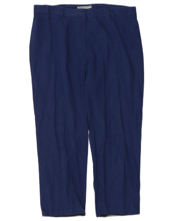 Женские капри Marks & Spencer UK 12, средний W32 L23, синий лен