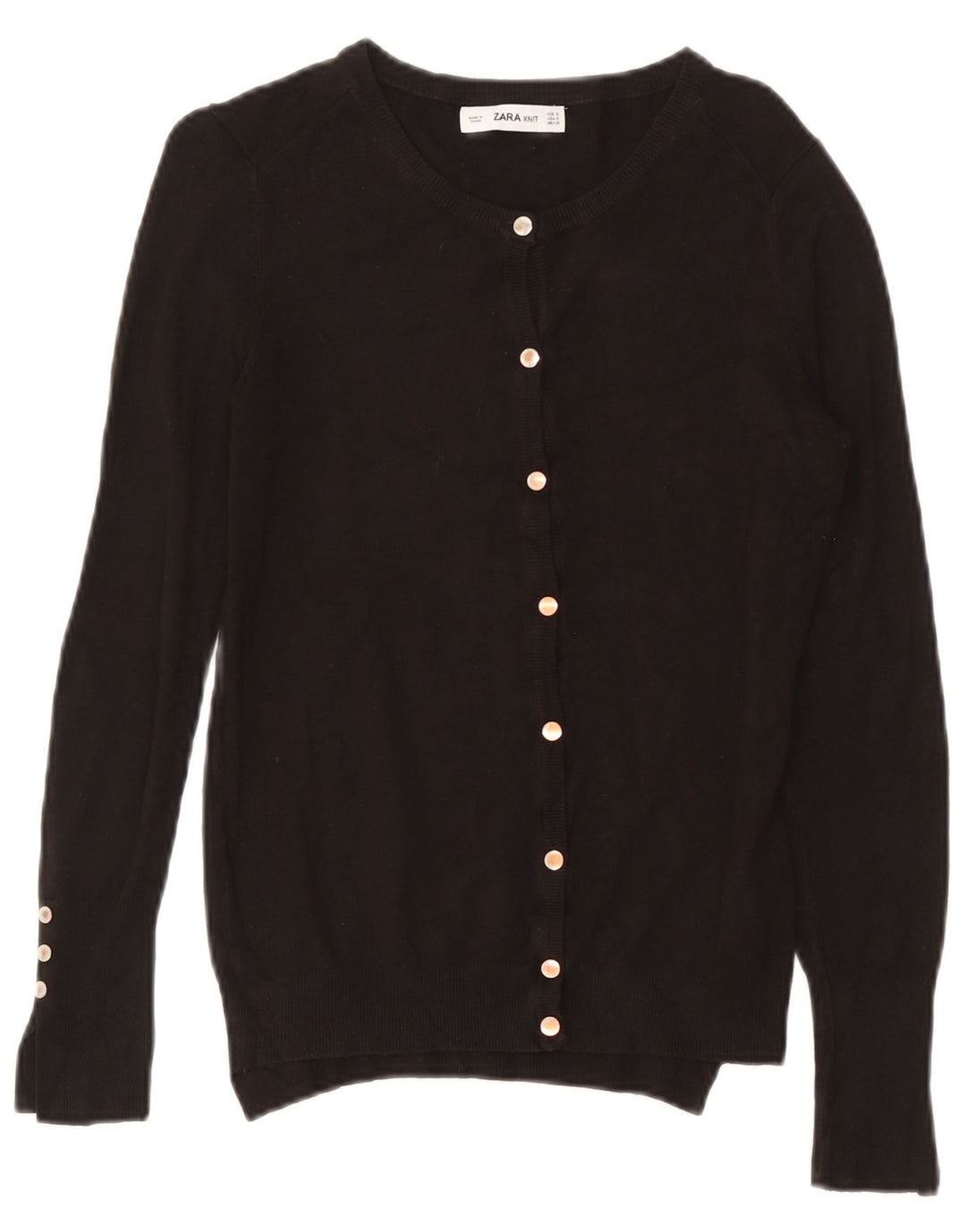 Женский кардиган Zara UK 10, маленький черный вискоза