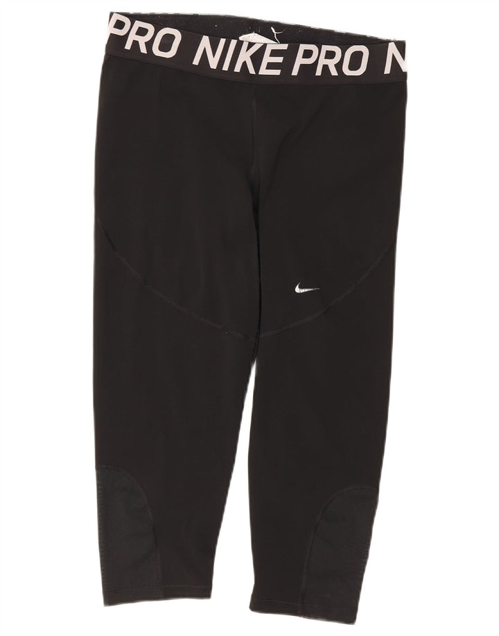 Женские леггинсы-капри Nike Dri Fit UK 18 XL, черный полиэстер