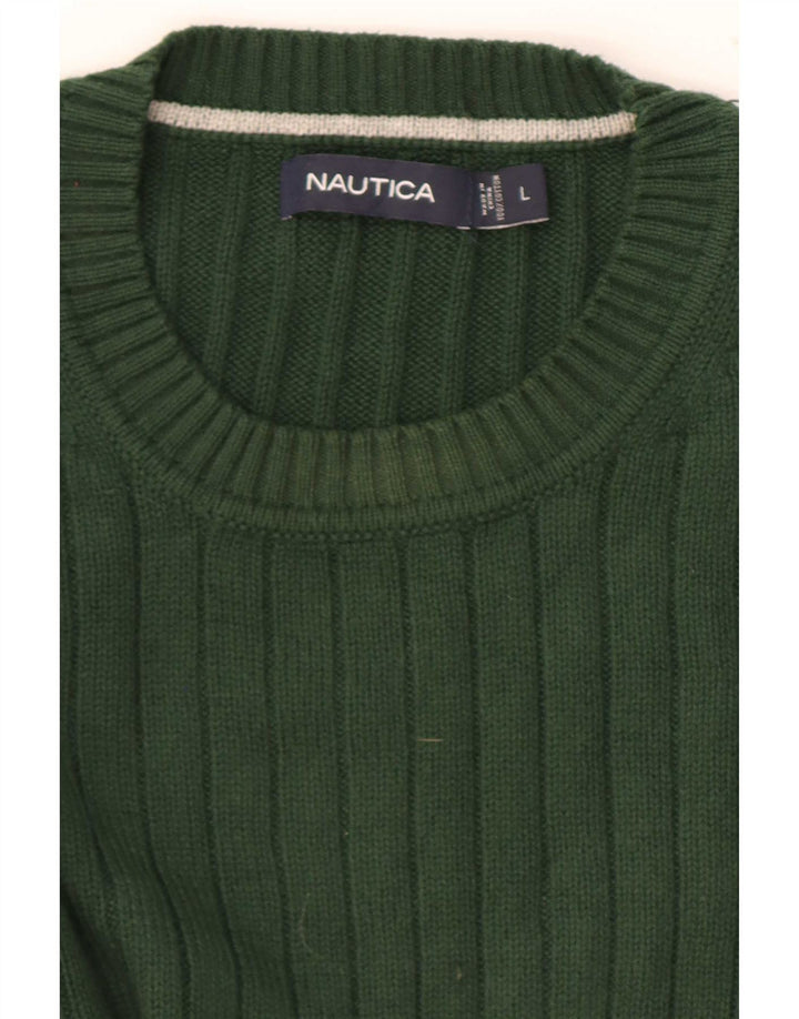 Мужской джемпер с круглым вырезом Nautica, большой зеленый