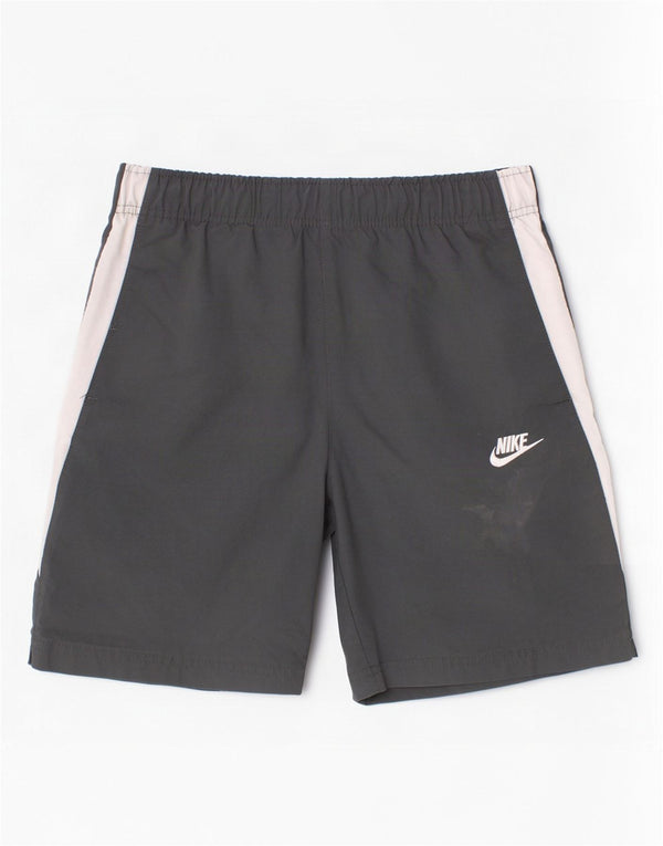 Спортивные шорты Nike для мальчиков 12–13 лет, большие серые цвета, полиэстер с цветными блоками