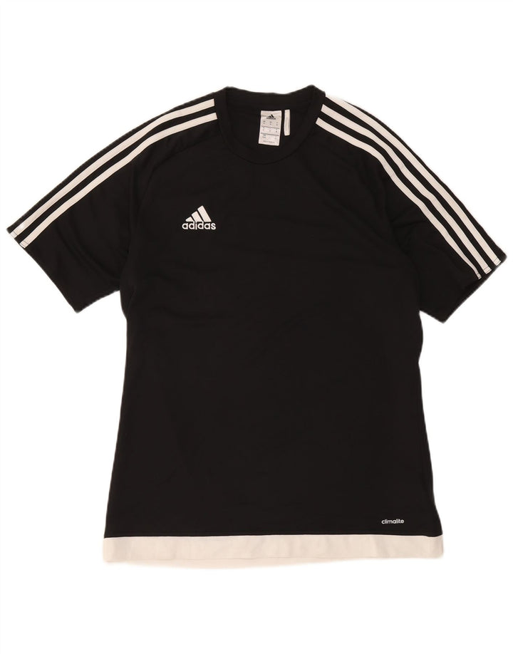 Мужская футболка Adidas Climalite Top Medium Black с цветными блоками из полиэстера