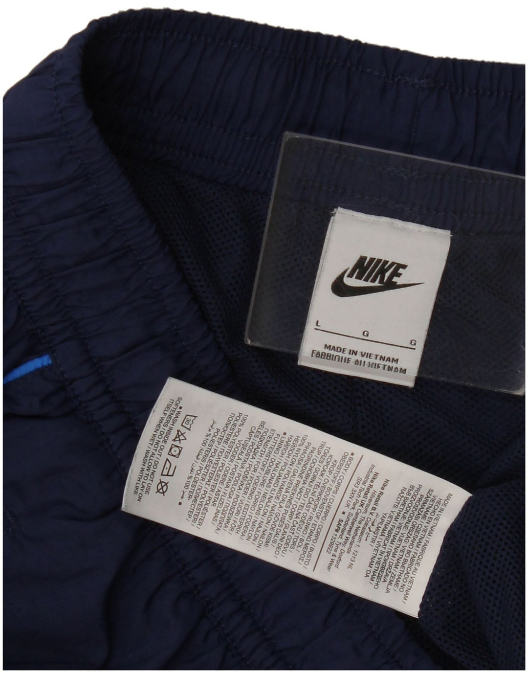 Мужские спортивные брюки Nike, большие темно-синие брюки из полиэстера