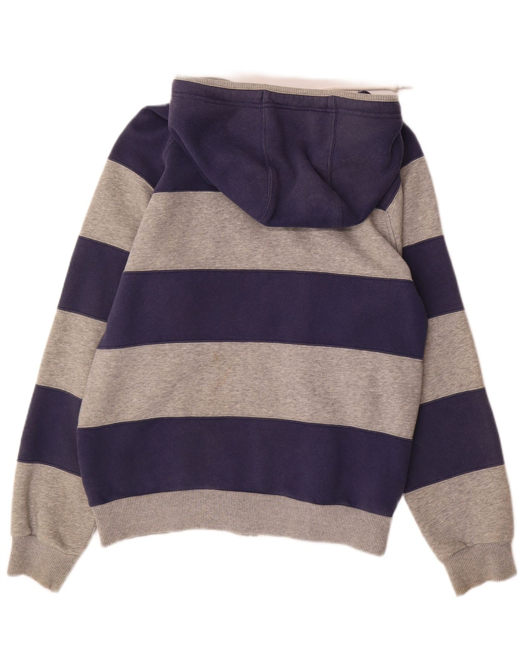 Мужской свитер с капюшоном NIKE на молнии с графическим рисунком, Великобритания, размер 36/38, маленький, темно-синий, в полоску