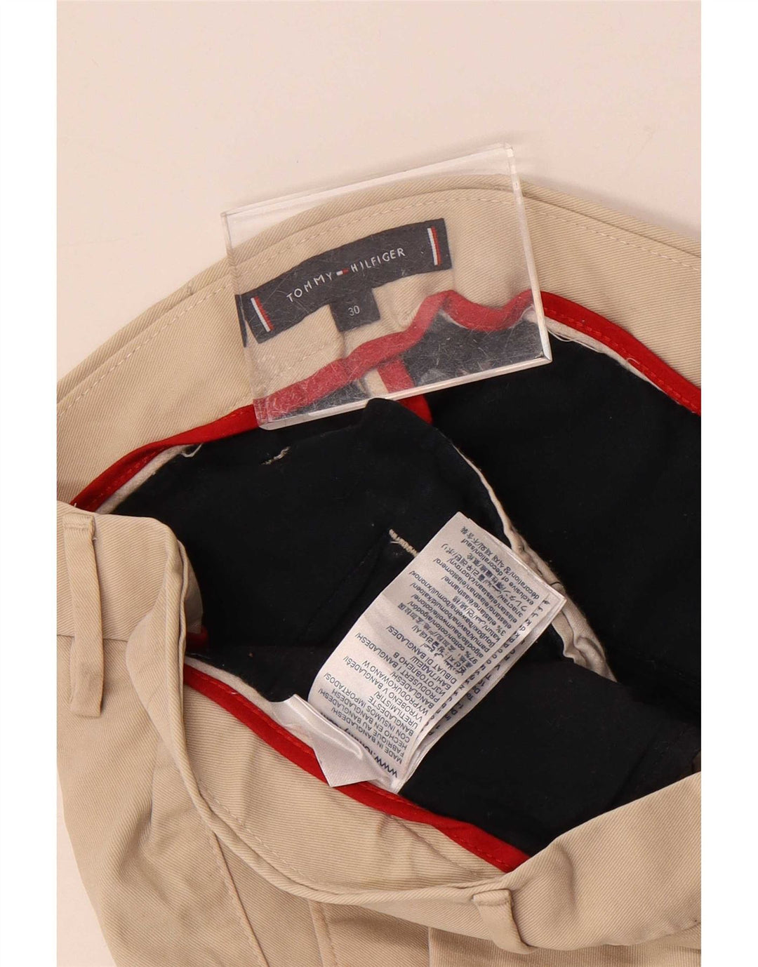 Мужские шорты чинос Tommy Hilfiger W30, средний бежевый, хлопок