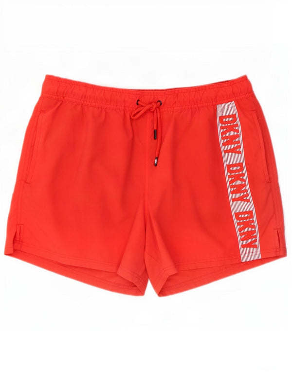 Dkny Мужские шорты для плавания с рисунком XL, красный полиэстер
