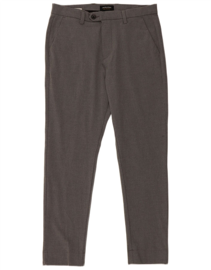 Мужские брюки-чиносы Jack & Jones Marco Slim Fit W32 L30 серые из полиэстера