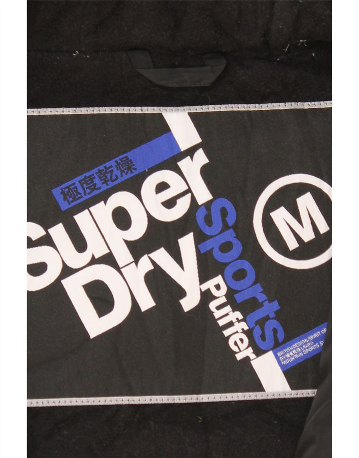 Мужской утепленный жилет с капюшоном Superdry UK 38, средний черный полиэстер