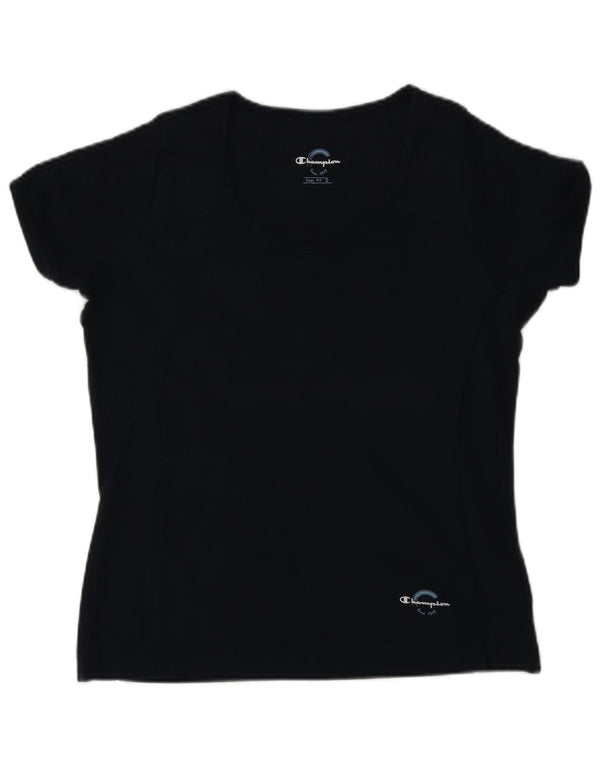 Женская футболка Champion Easy Fit Top UK 10, маленькая, темно-синяя, хлопковая