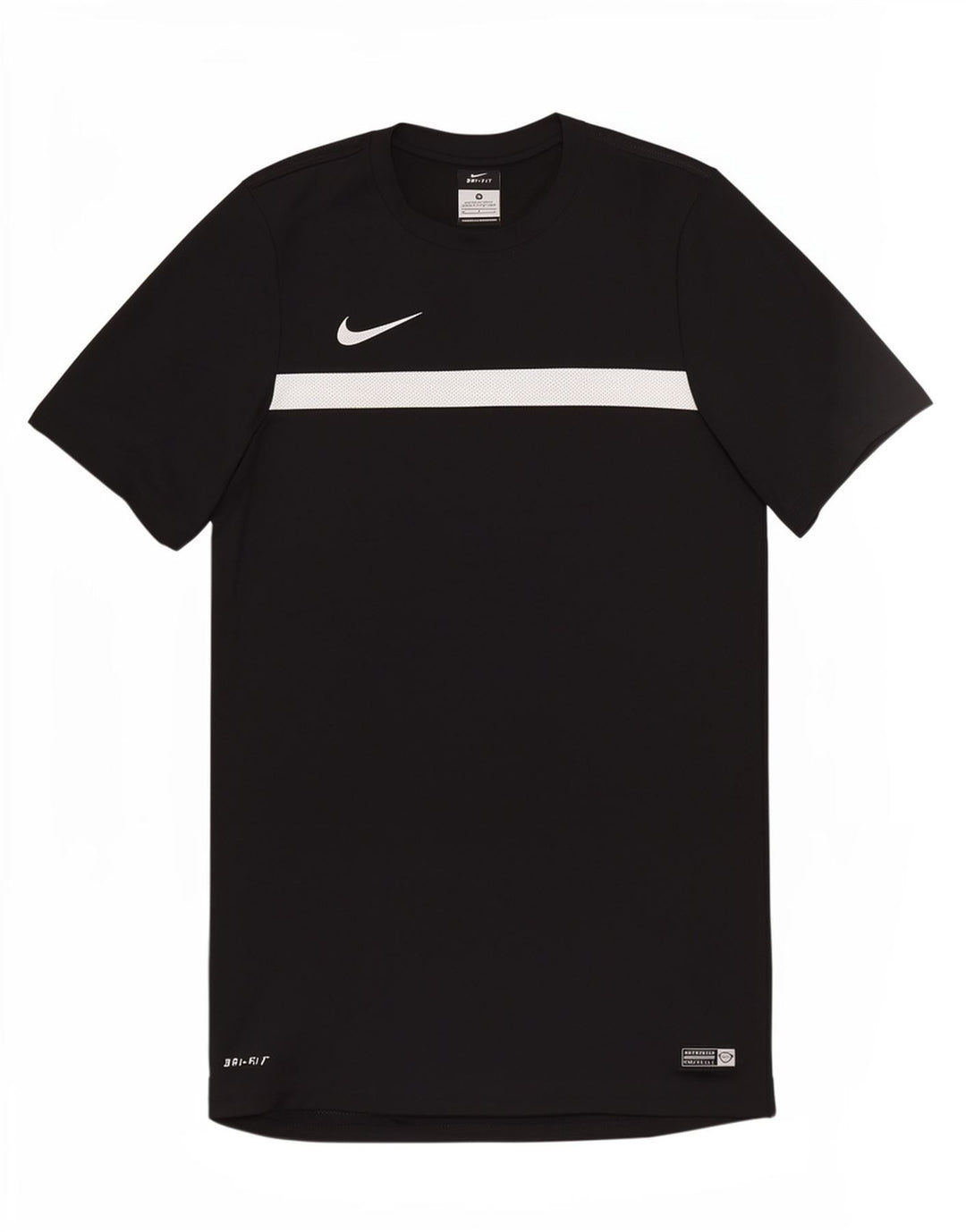 Мужская футболка Nike, средний черный полиэстер с цветными блоками