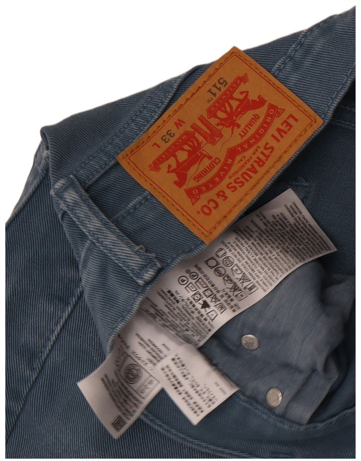 Мужские джинсовые шорты Levi's 511 W33, средний синий хлопок