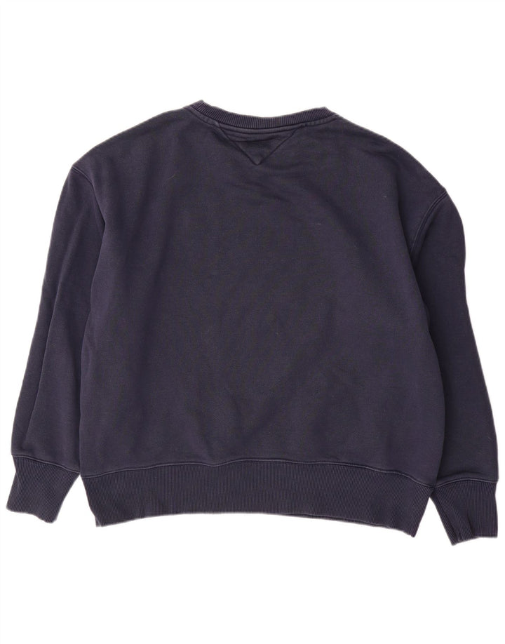 TOMMY HILFIGER Женский свитер-свитер оверсайз UK 16, большой темно-синий