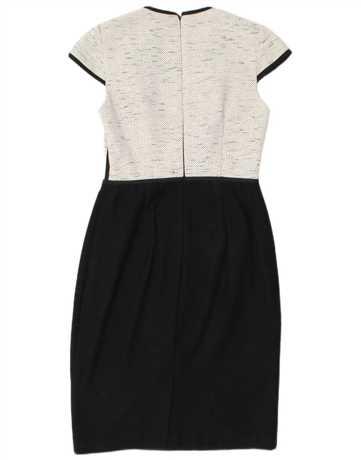 Женское платье-футляр HOBBS UK 10, маленькое черное хлопковое платье с цветными блоками