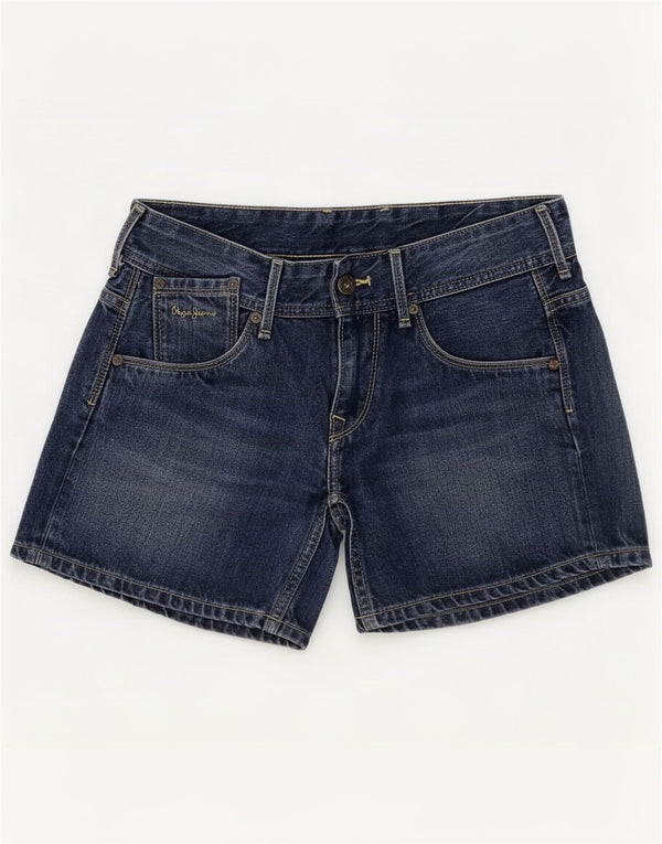 PEPE Jeans Женские джинсовые шорты W25 XS Синие хлопковые