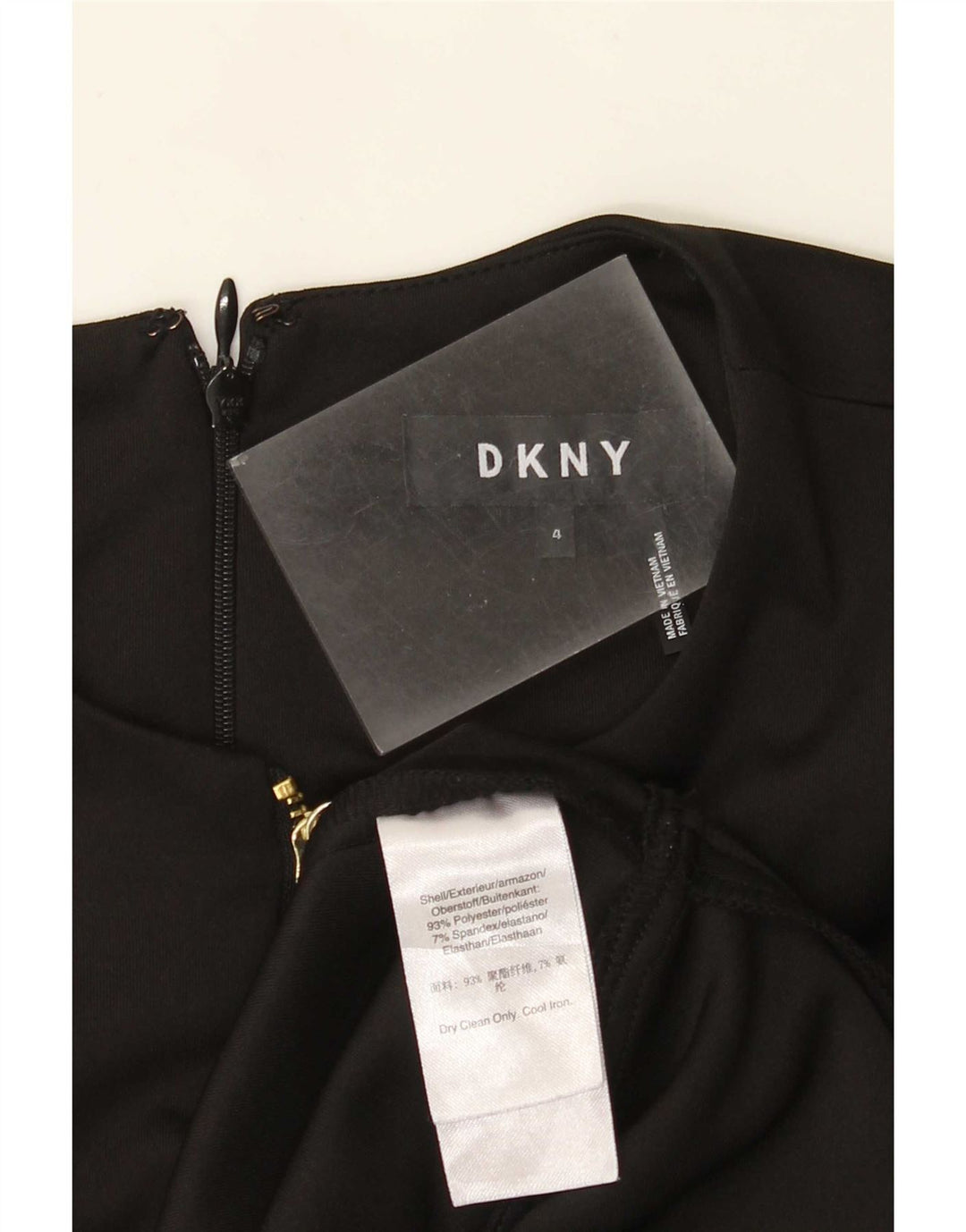 Женское платье трапециевидного силуэта Dkny, США 4, маленький размер, черный полиэстер