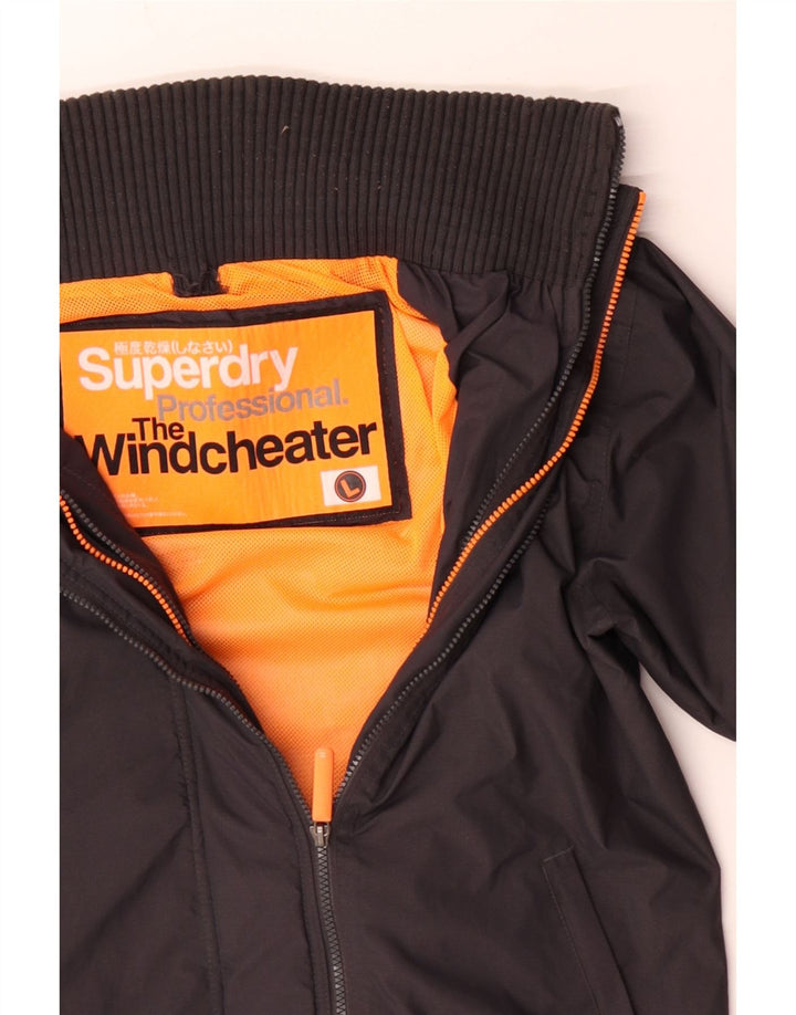 Мужская ветровка Superdry The Windcheater UK 40, большой серый полиэстер