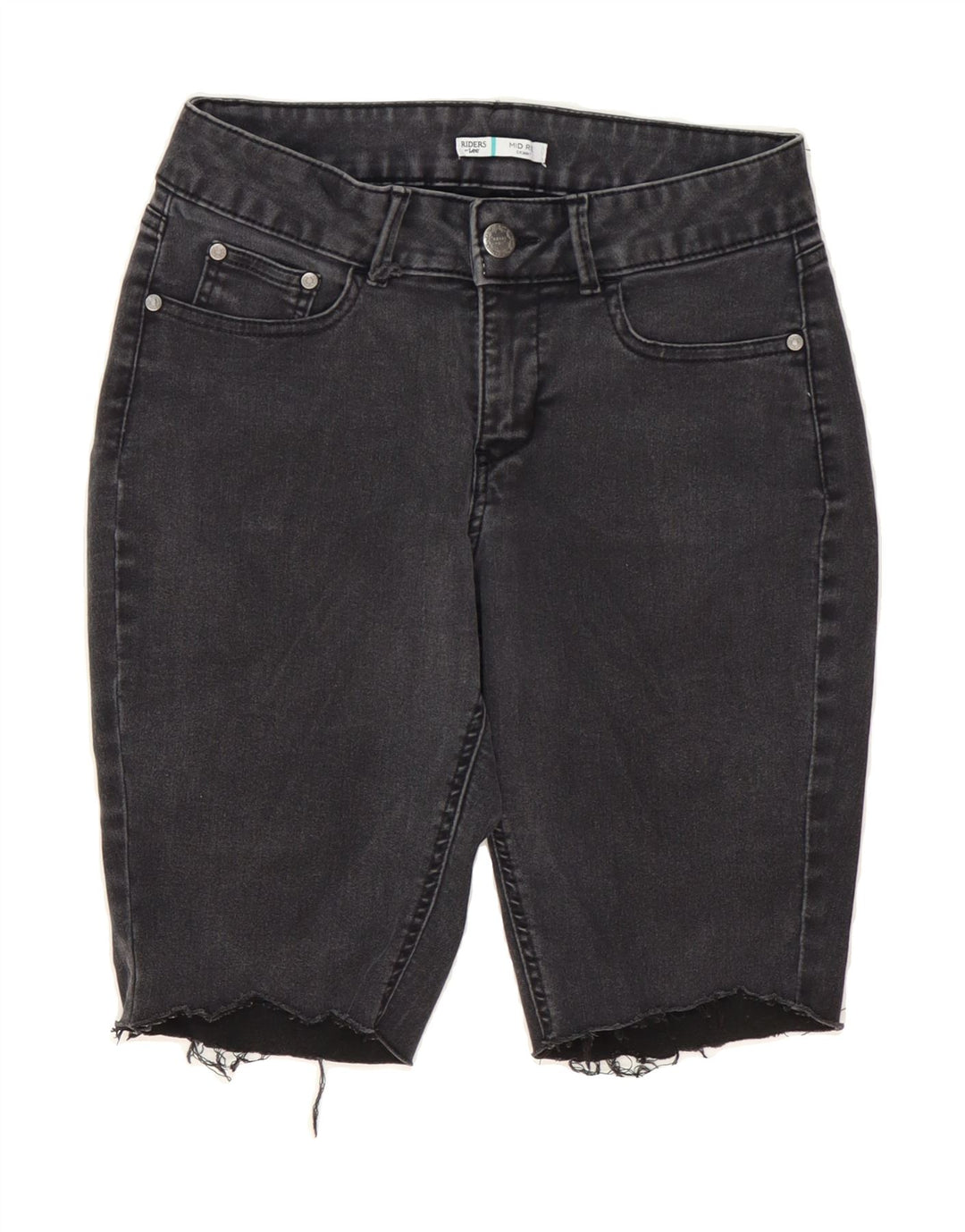 LEE Womens Mid Rise Denim Shorts US 8 Medium W28  Grey Cotton Vintage Lee and Second-Hand Lee from Messina Hembry 