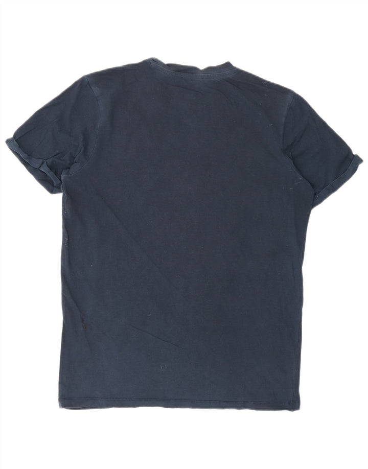 Мужская футболка Jack & Jones, маленькая, темно-синяя, хлопковая