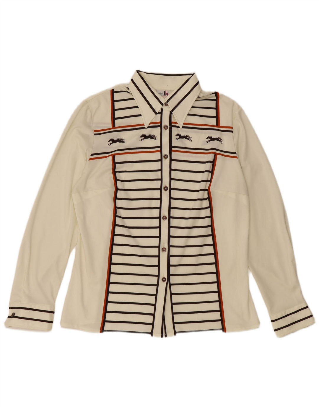 Женская блузка-рубашка HAMMERLE UK 14, большой полиэстер в белую полоску