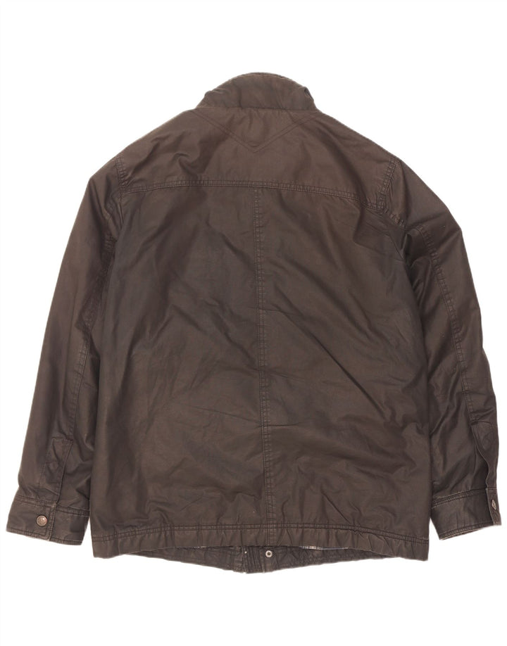 Мужская куртка из вощеного хлопка Crew Clothing UK 38, средний черный хлопок