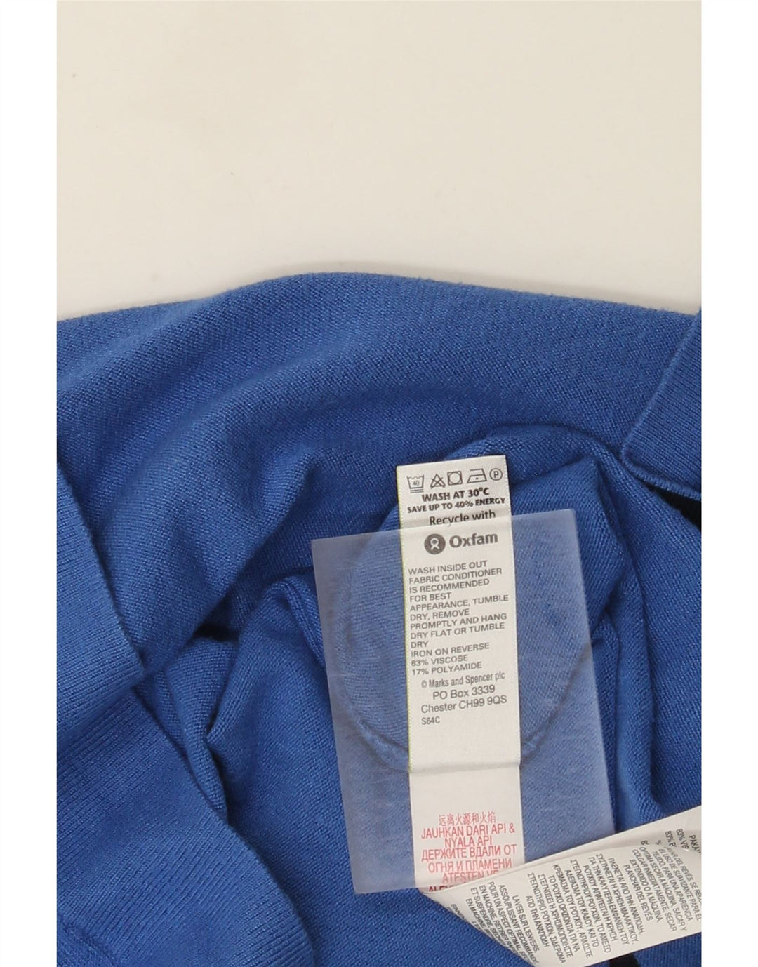 Женский укороченный кардиган с короткими рукавами Marks & Spencer UK 14, средний синий