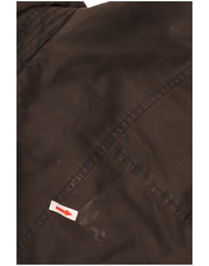 Женская вощеная куртка с капюшоном в стиле милитари Fat Face UK 10, маленькая коричневая