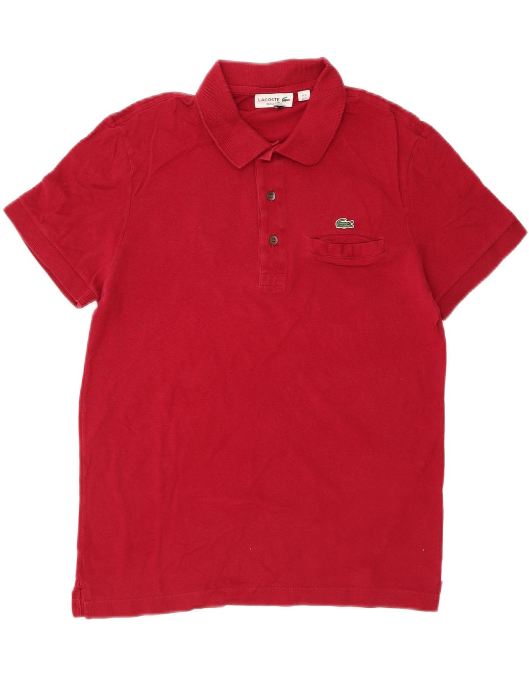 LACOSTE Mens Regular Fit Polo Shirt Size 3 Small Red Cotton Vintage Lacoste and Second-Hand Lacoste from Messina Hembry 