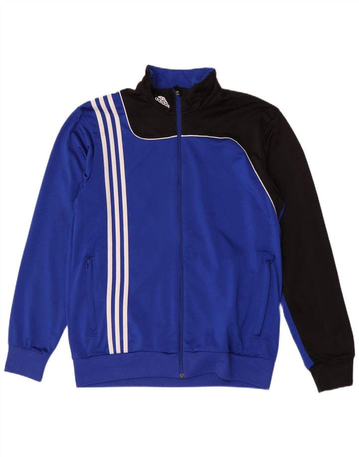 Мужская спортивная куртка Adidas UK 42/44, большой синий полиэстер с цветными блоками