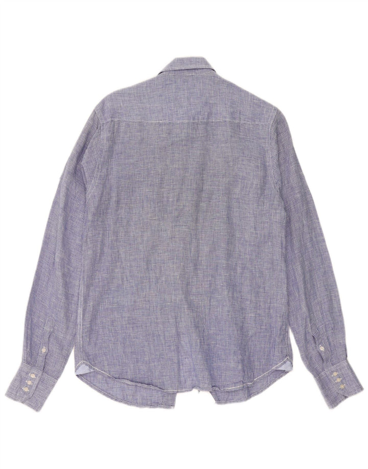Мужская рубашка Scotch & Soda, маленькая синяя с узором "гусиные лапки"