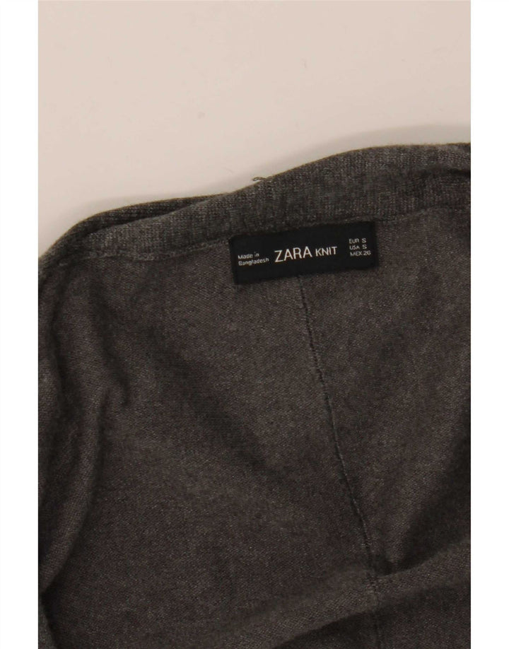 Женский открытый кардиган Zara UK 10, маленький серый цвет