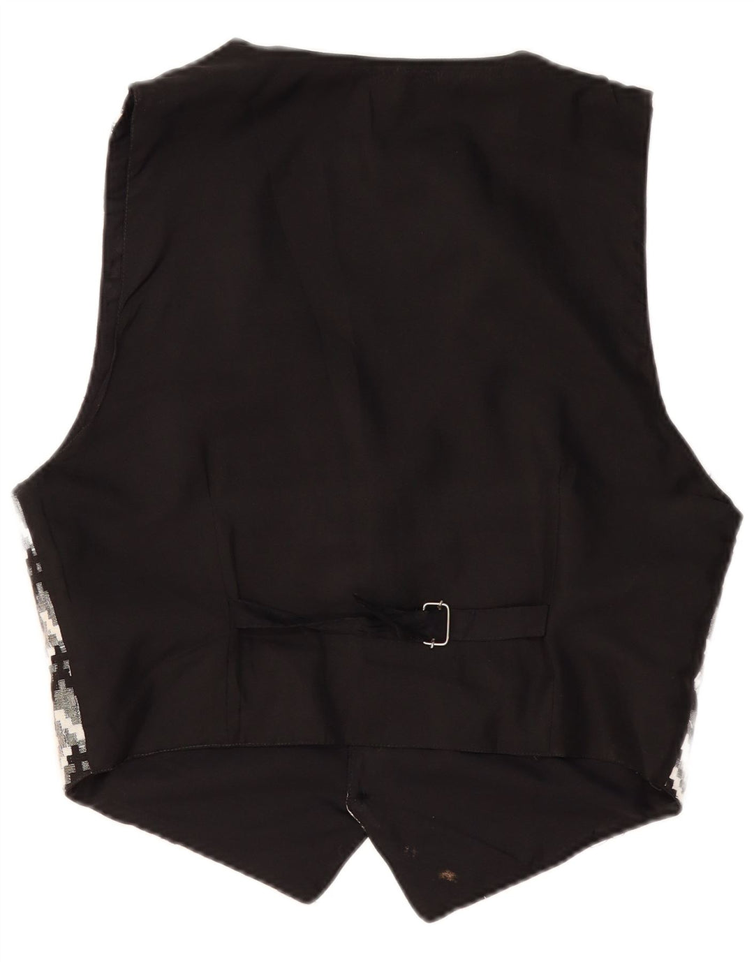 Винтажный мужской жилет большой черный с геометрическим узором