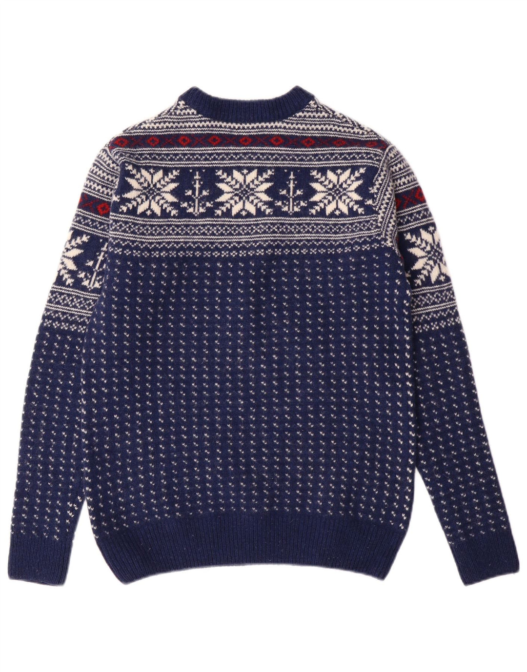 Мужской джемпер GANT с круглым вырезом, маленький темно-синий, шерсть Fair Isle