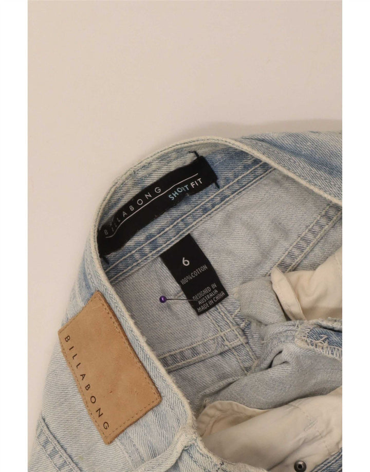 Billabong Женские джинсовые шорты с потертостями США 6 Средний W30 Синий хлопок