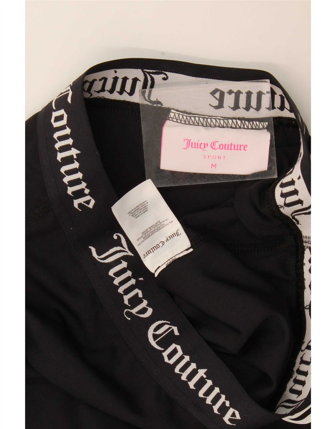 Женские леггинсы с рисунком Juicy Couture UK 12, средний черный полиэстер