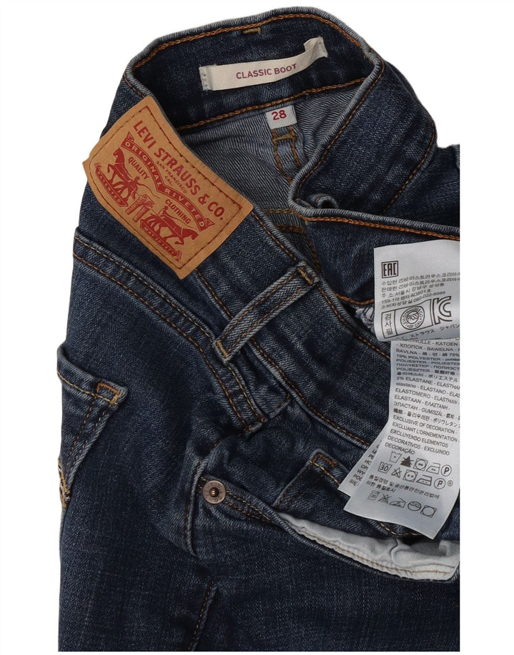 Женские классические джинсы Levi's Bootcut W28 L32, синие, хлопок