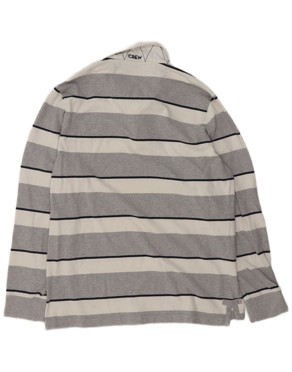 Crew Clothing Мужская рубашка-поло для регби с длинным рукавом XL, серая в полоску