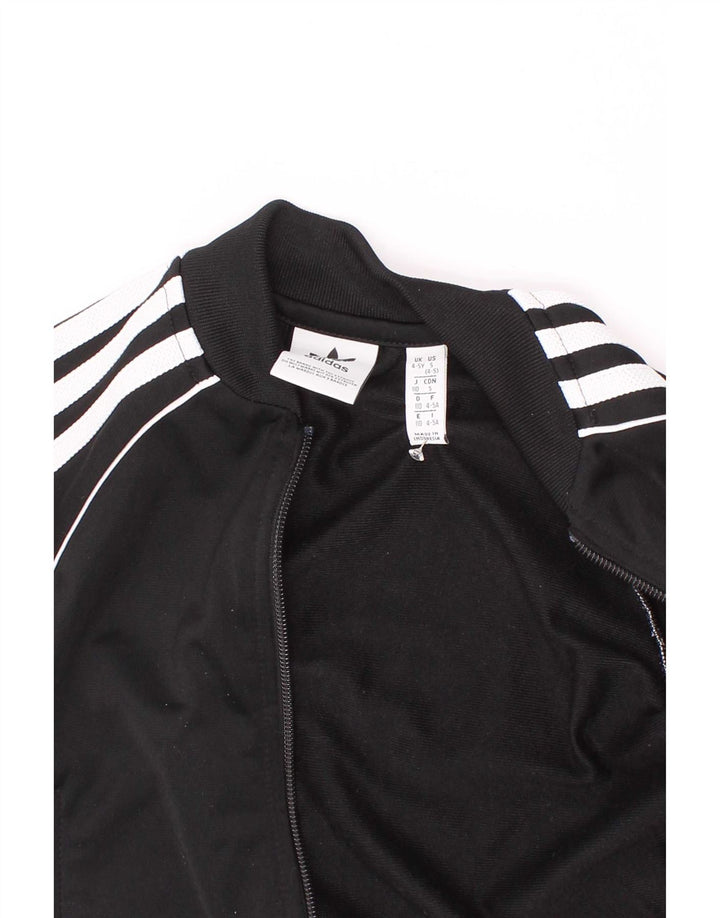 Спортивный костюм Adidas для мальчиков, верхняя куртка 4-5 лет, черный полиэстер