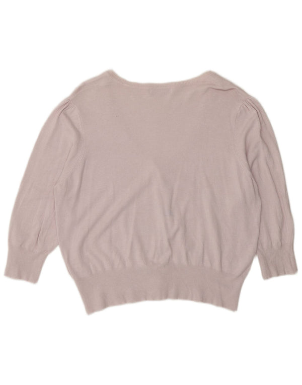 Женский кардиган с рукавом 3/4 Marks & Spencer UK 20 2XL Розовый вискоза