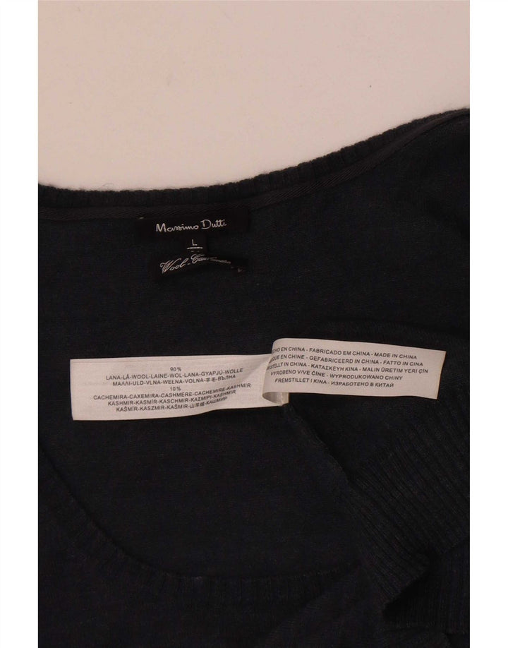 Женская майка-майка Massimo Dutti UK 14, большая, серая, шерсть