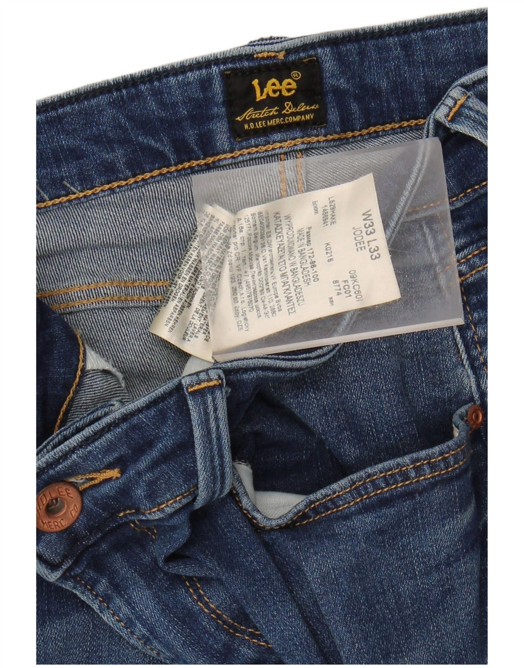 Женские джинсы скинни Lee Jodee W33 L28, синий хлопок