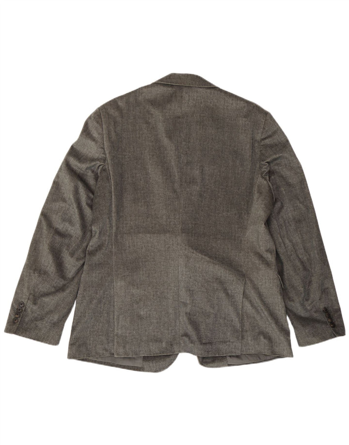 Armani Collezioni Мужской пиджак на 2 пуговицах IT 58 4XL Серый в тонкую полоску