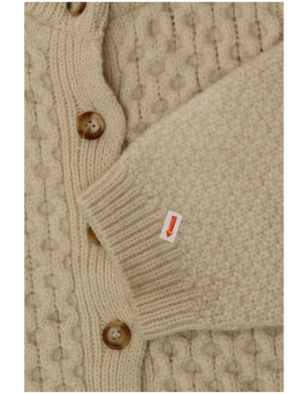 HIGHLAND HOME INDUSTRIES Женский укороченный кардиган-свитер UK 16, большой бежевый