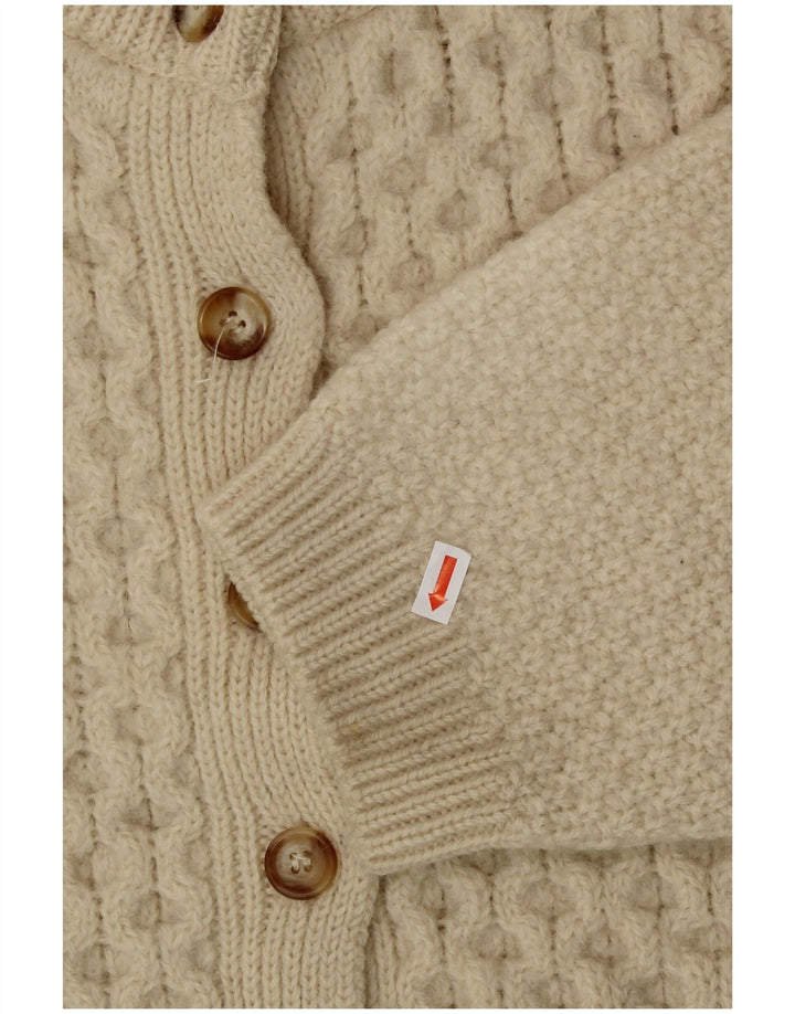 HIGHLAND HOME INDUSTRIES Женский укороченный кардиган-свитер UK 16, большой бежевый