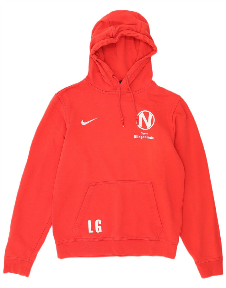 Мужской джемпер с капюшоном Nike, маленький красный, хлопковый