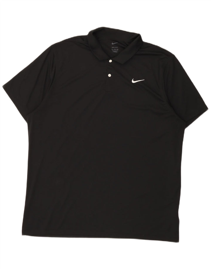 Мужская рубашка-поло Nike 2XL, черная, полиэстер