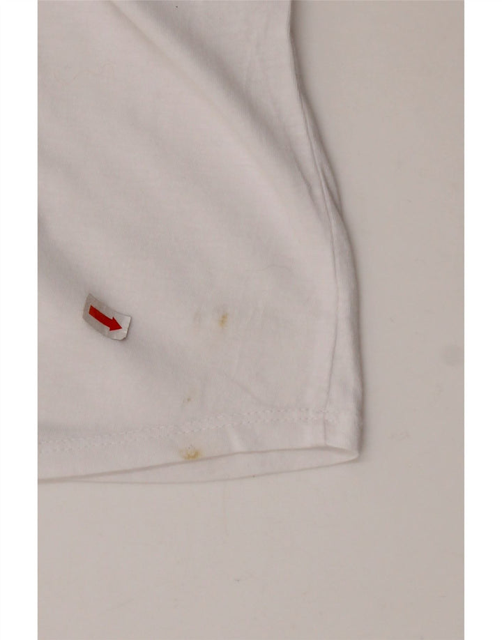 Женская укороченная футболка с рисунком AVIREX UK 22 2XL, белый хлопок