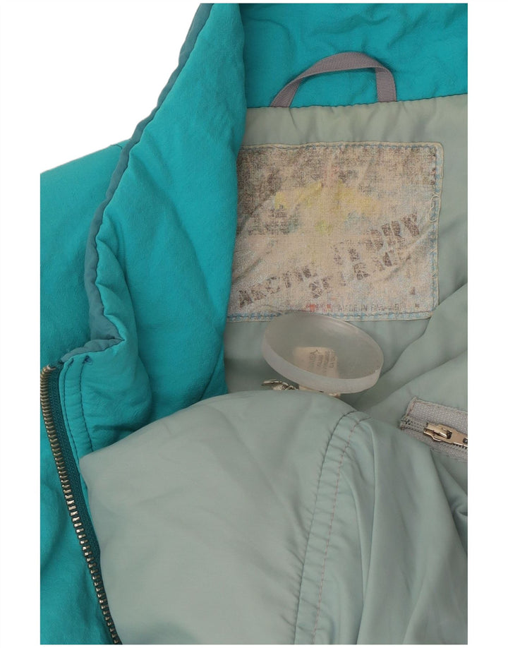 Винтажная мужская ветровка, Великобритания 38, средний бирюзовый цветной блок