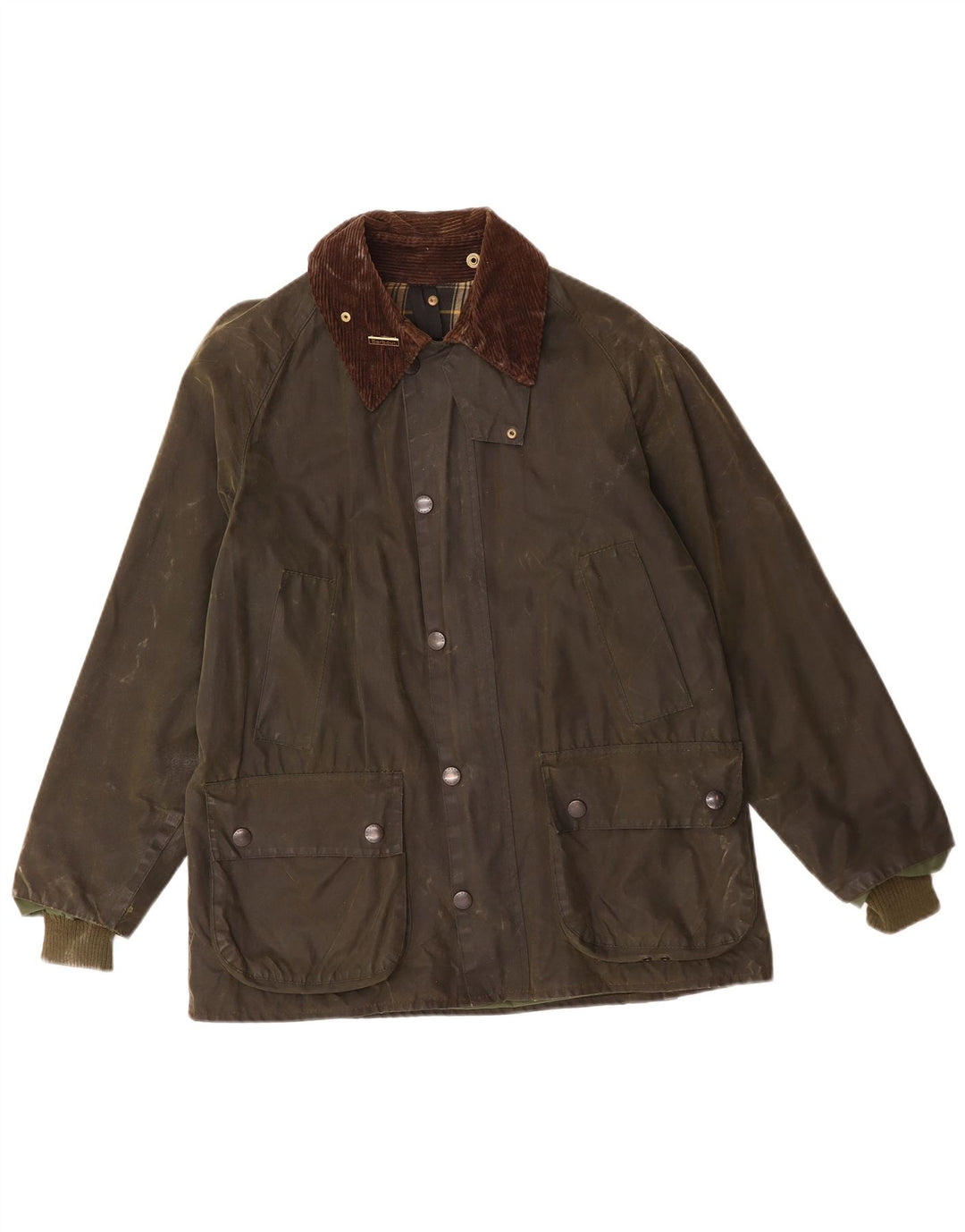 Мужская куртка из вощеного хлопка BARBOUR Bedale UK 38, средний хаки
